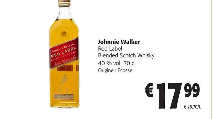 johnnie walker  red label  blended scotch whisky
