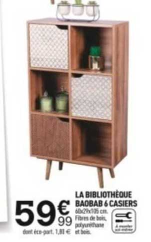la bibliothèque baobab 6 casiers