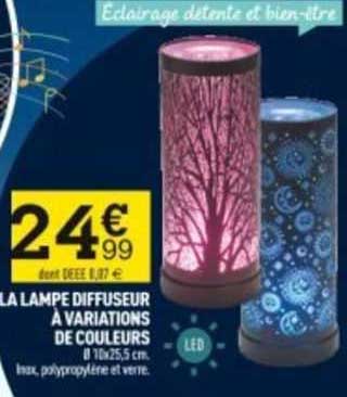 la lampe diffuseur a variations de couleurs
