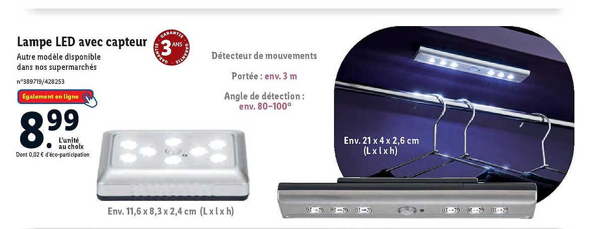 lampe led avec capteur