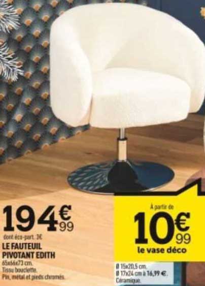 le fauteuil pivotant edith