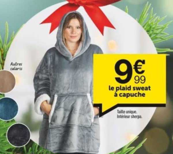 Le Plaid Sweat à Capuche