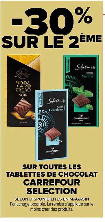 Les Tablettes De Chocolat Carrefour Sélection