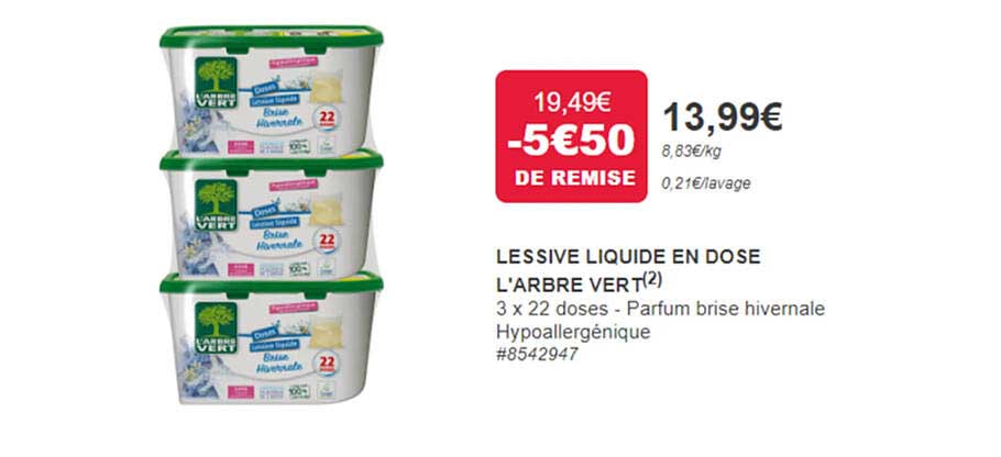 lessive liquide en dose l'arbre vert