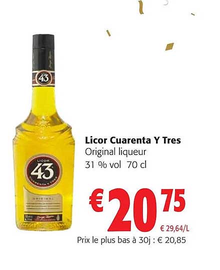 licor cuarenta y tres original liqueur