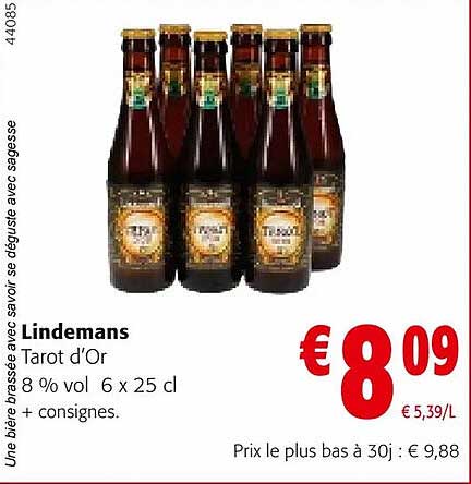 lindemans tarot d'or 8% vol.