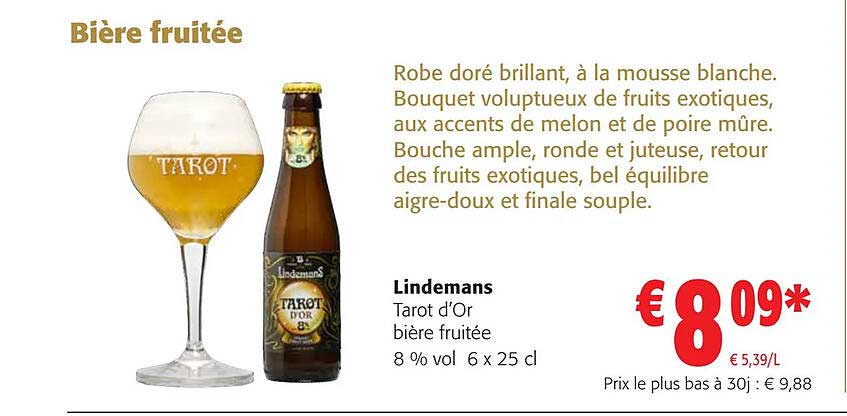Lindemans Tarot D'or Biere Fruitee