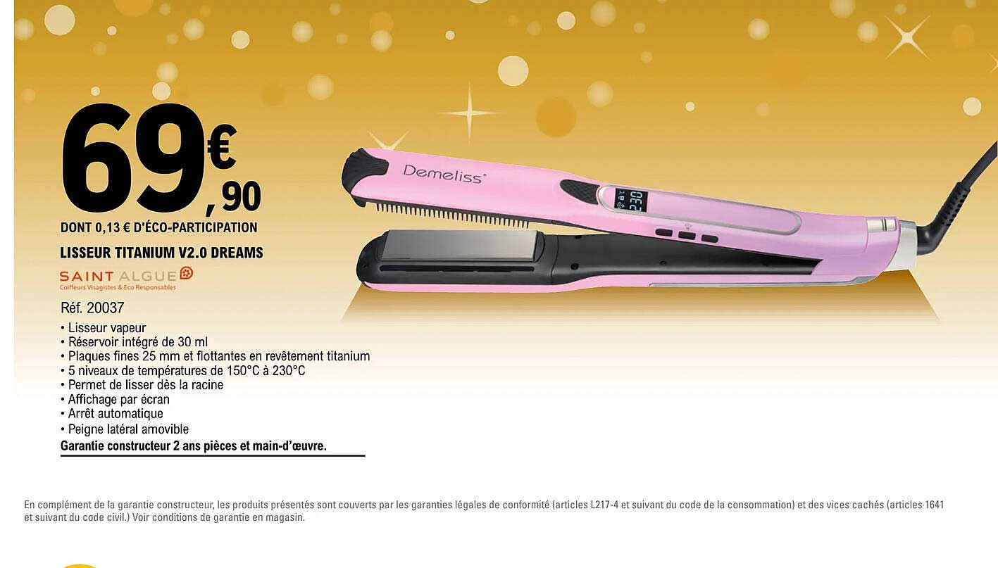 lisseur titanium v2.0 dreams saint algue