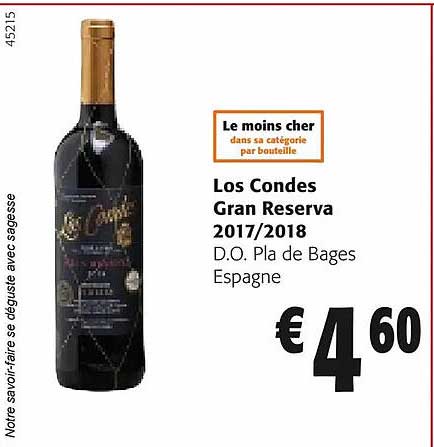 los condes gran reserva 2017 /2018 d.o. pla de bages espagne