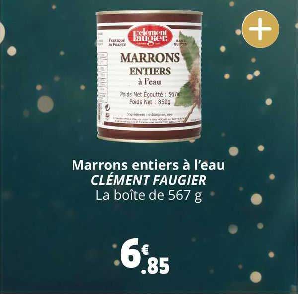 marrons entiers à l'eau clément faugier