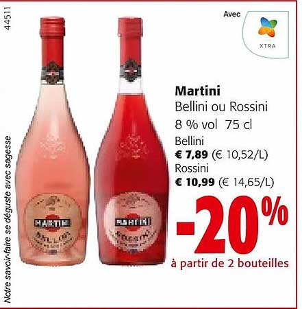martini bellini ou rossini 8 % vol.