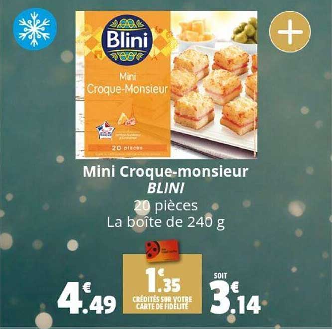 mini croque-monsieur blini