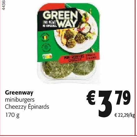 miniburgers cheezzy épinards greenway