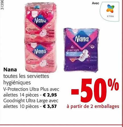 nana serviettes hygiéniques