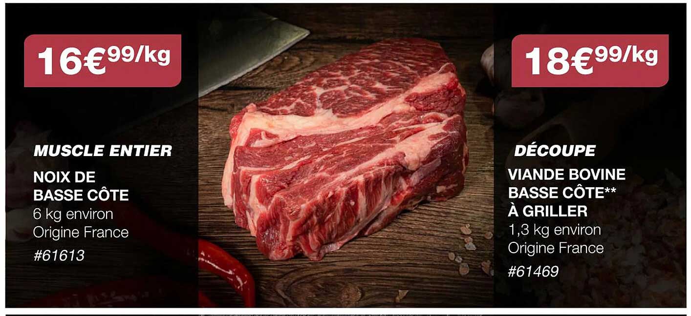 noix de basse côte, viande bovine basse côte**à griller