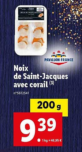 noix de saint-jacques avec corail