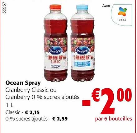 Ocean Spray Cranberry Classic Ou Cranberry 0% Sucres Ajoutés