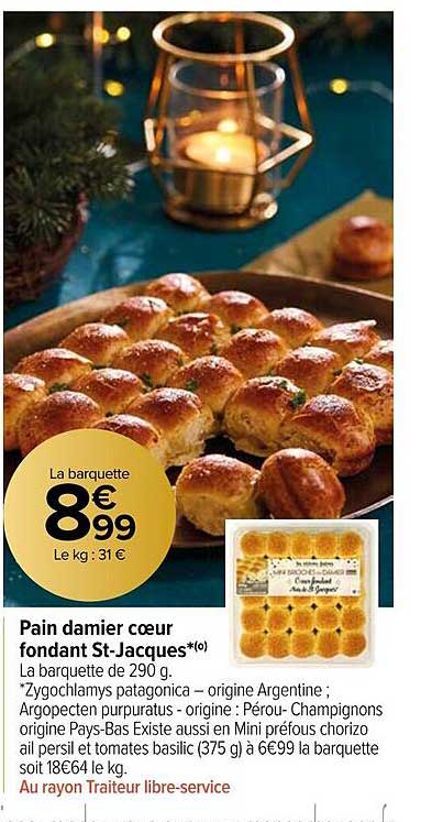 pain damier cœur fondant st-jacques