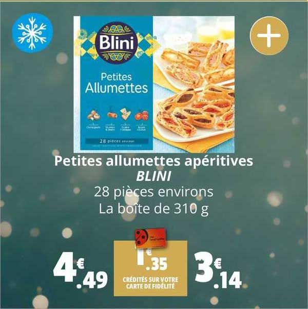 petites allumettes apéritives blini