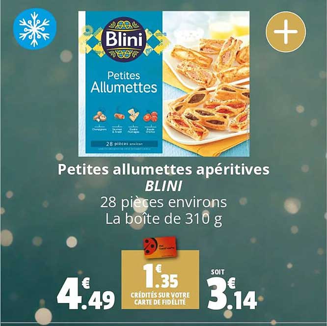 petites allumettes apéritives blini