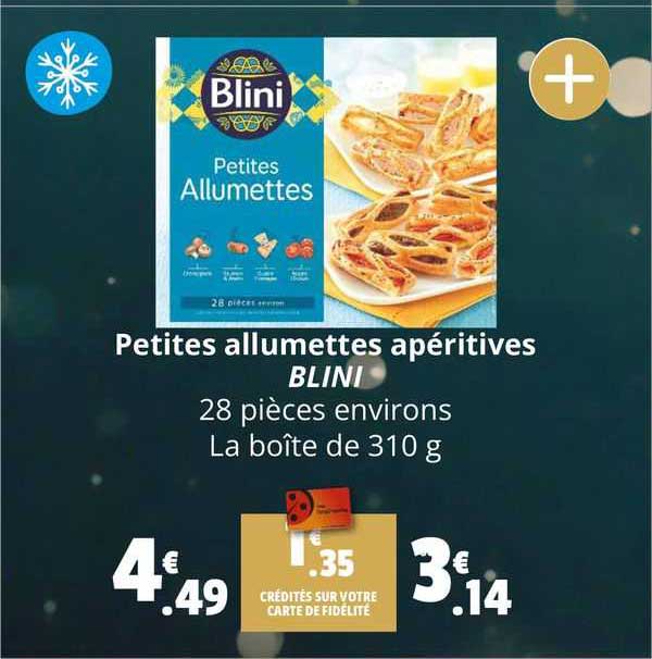 petites allumettes apéritives blini