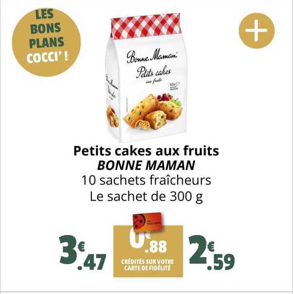 petits cakes aux fruits bonne maman