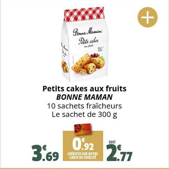 petits cakes aux fruits bonne maman