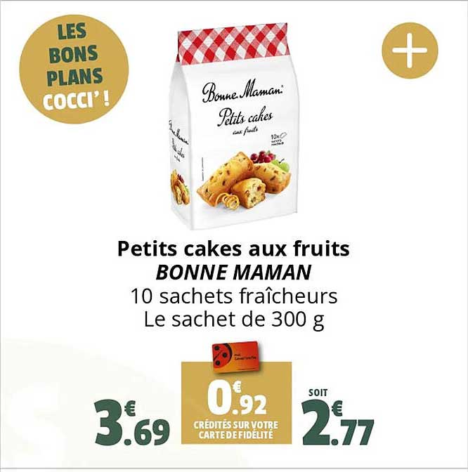 petits cakes aux fruits bonne maman