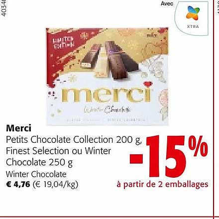 petits chocolate collection, finest selection ou winter chocolate merci