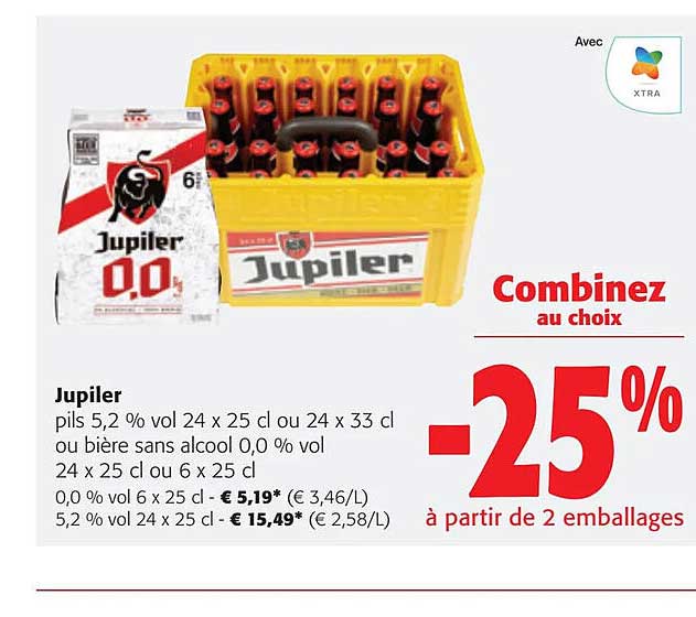 Pils 5,2% Ou Bière Sans Alcool 0,0% Vol Jupiler