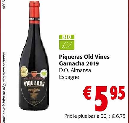 piqueras old vines garnacha 2019 d.o. almansa espagne