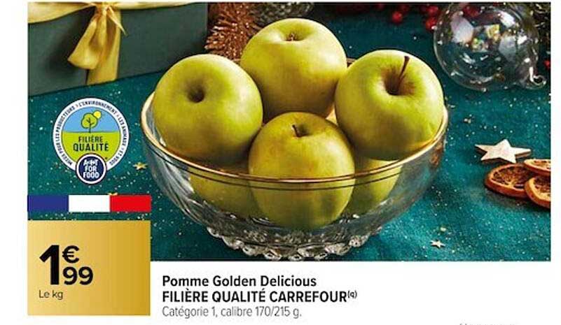 pomme golden délicious filière qualité carrefour