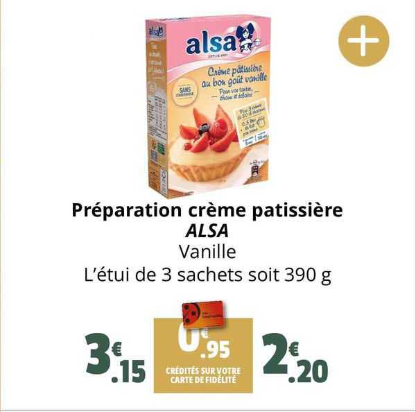 préparation crème pâtissière alsa