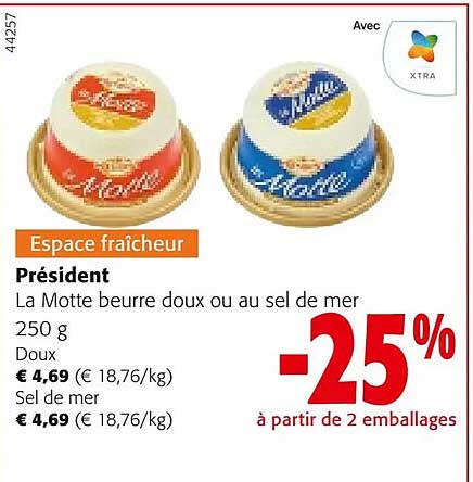 président la motte beurre doux ou au sel de mer