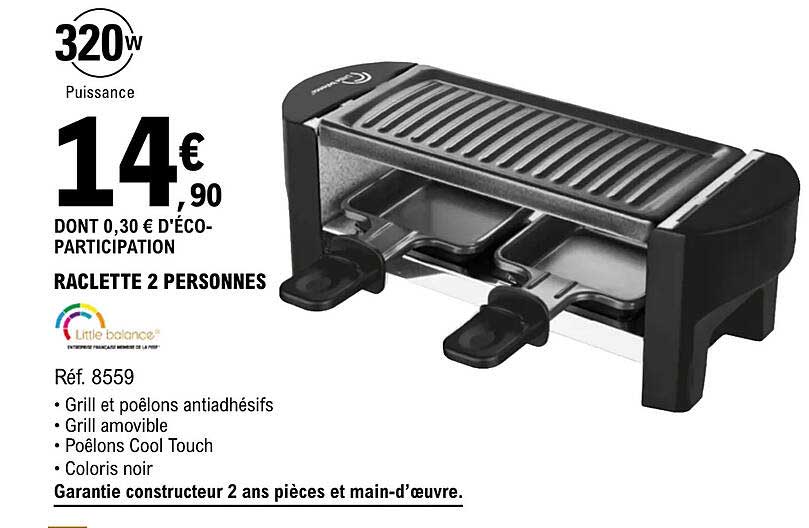 raclette 2 personnes little balance