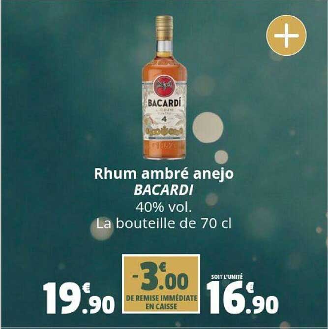 rhum ambré anejo bacardi