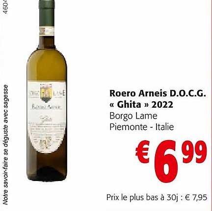roero arneis d.o.c.g. «ghita» 2022 borgo lame piemonte - italie