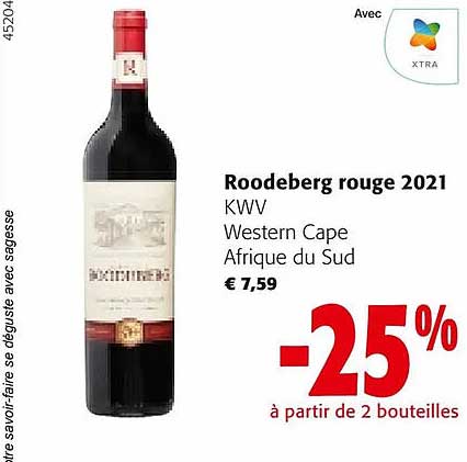 roodeberg rouge 2021 kwv western cape afrique du sud