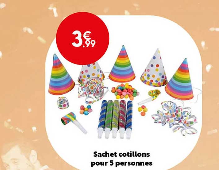sachet cotillons pour 5 personnes