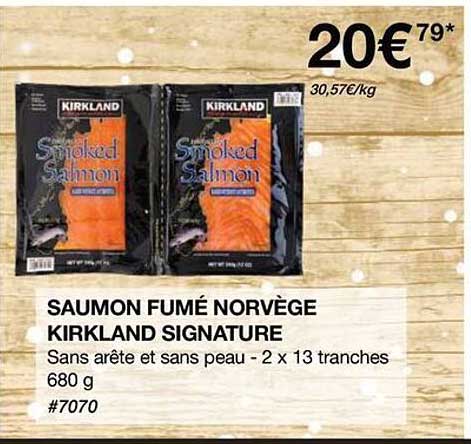 saumon fumé norvège kirkland signature
