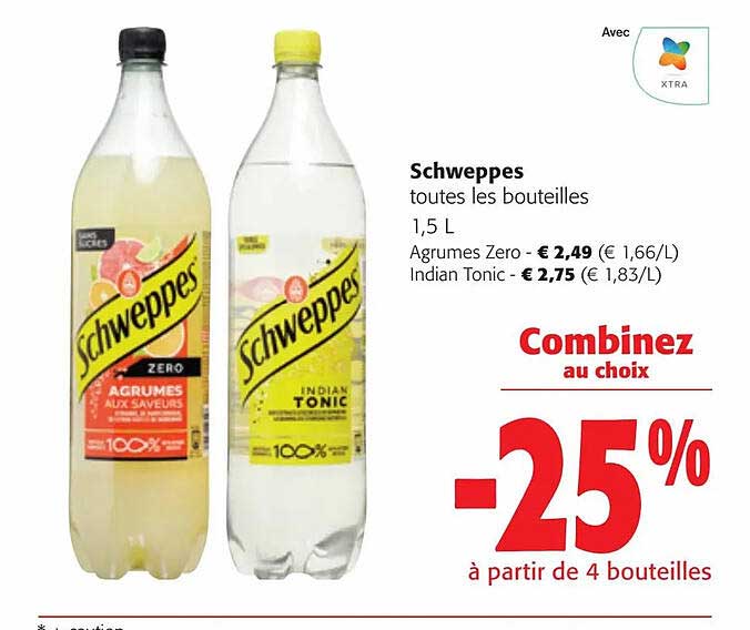 schweppes agrumes zero, indian tonic
