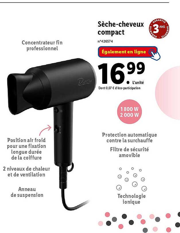 sèche-cheveux compact