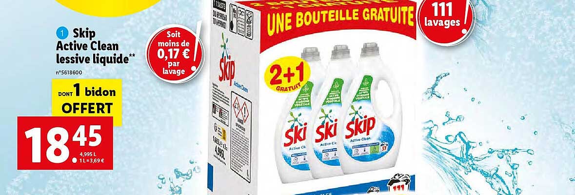 Skip Active Clean Lessive Liquide