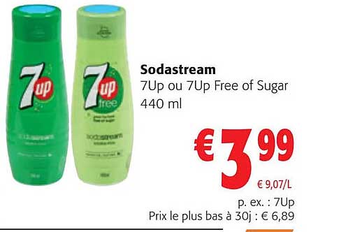 sodastream 7up ou 7up free of sugar