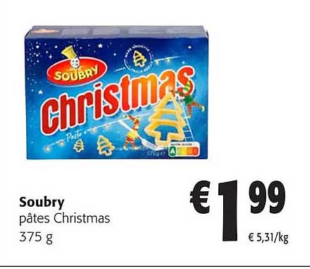 soubry pâtes christmas