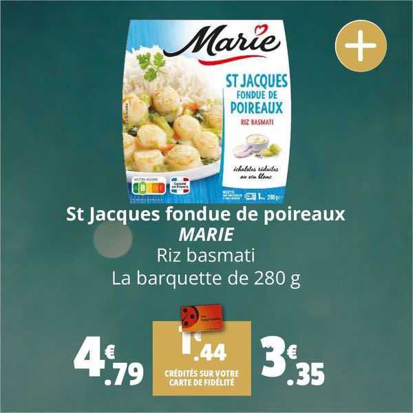 st jacques fondue de poireaux marie