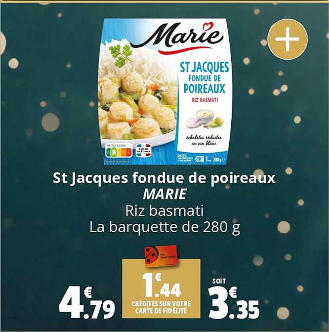 st jacques fondue de poireaux marie