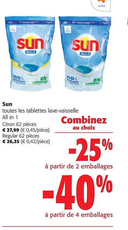 sun tablettes lave-vaisselle