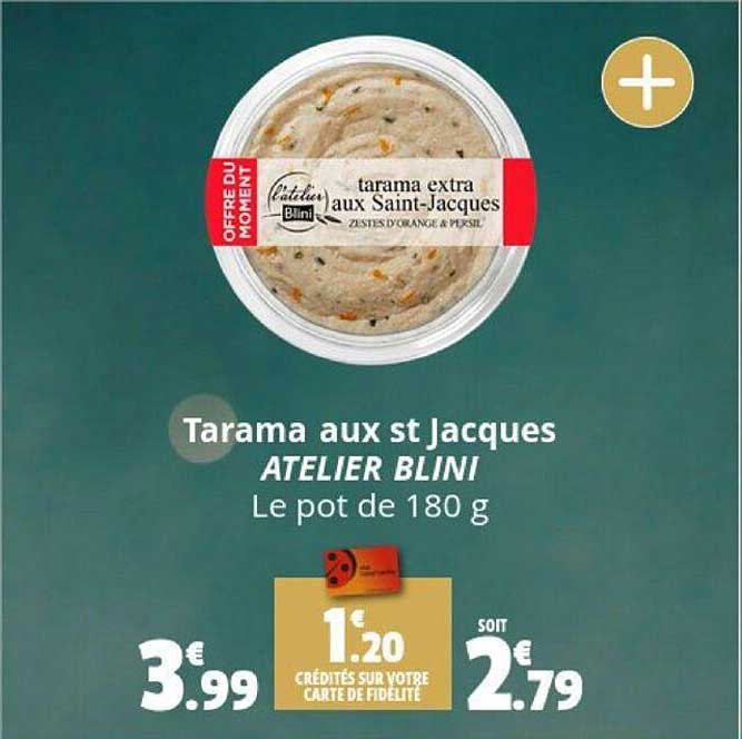 tarama aux st jacques l'atelier blini