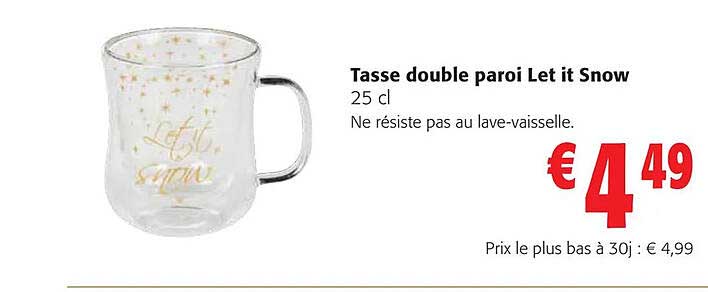 tasse double paroi let it snow
